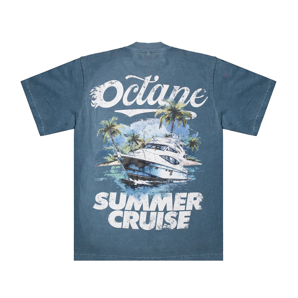 OCTANE “SUMMER CRUISE” T-SHIRT (OCEAN BLUE)