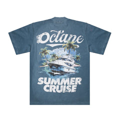 OCTANE “SUMMER CRUISE” T-SHIRT (OCEAN BLUE)