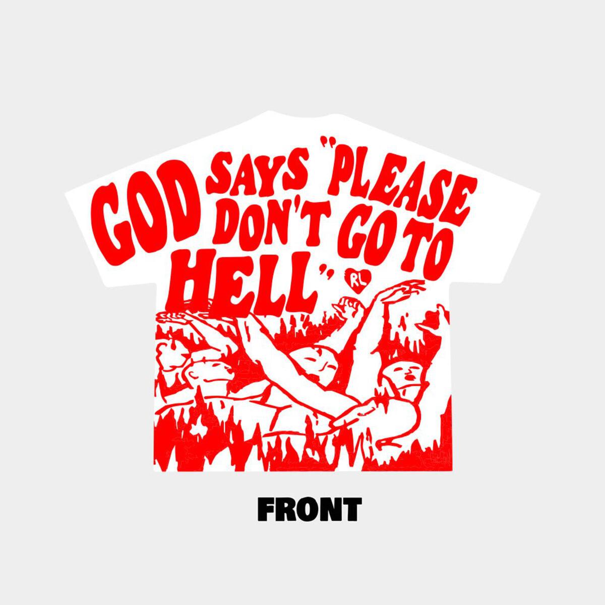 RED LETTERS - "Please Don't Go" Tee - White