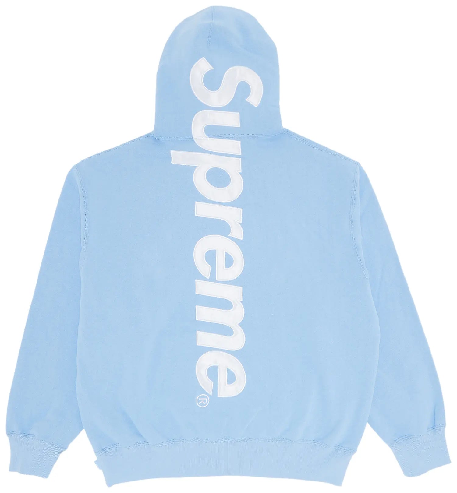 Supreme Satin Applique Hooded Sweatshirt (FW24) Light Blue (CJ)