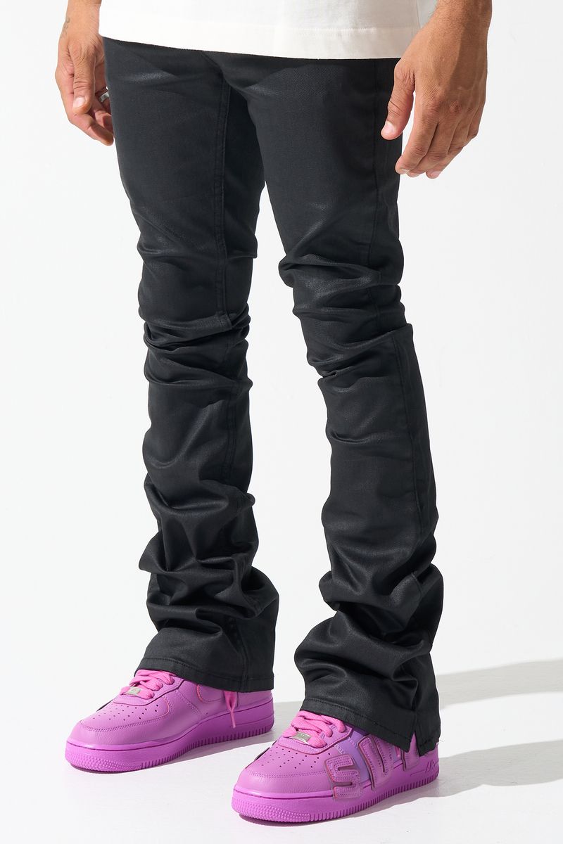 SERENEDE - 'Caviar''  7 Wax Stacked Jeans