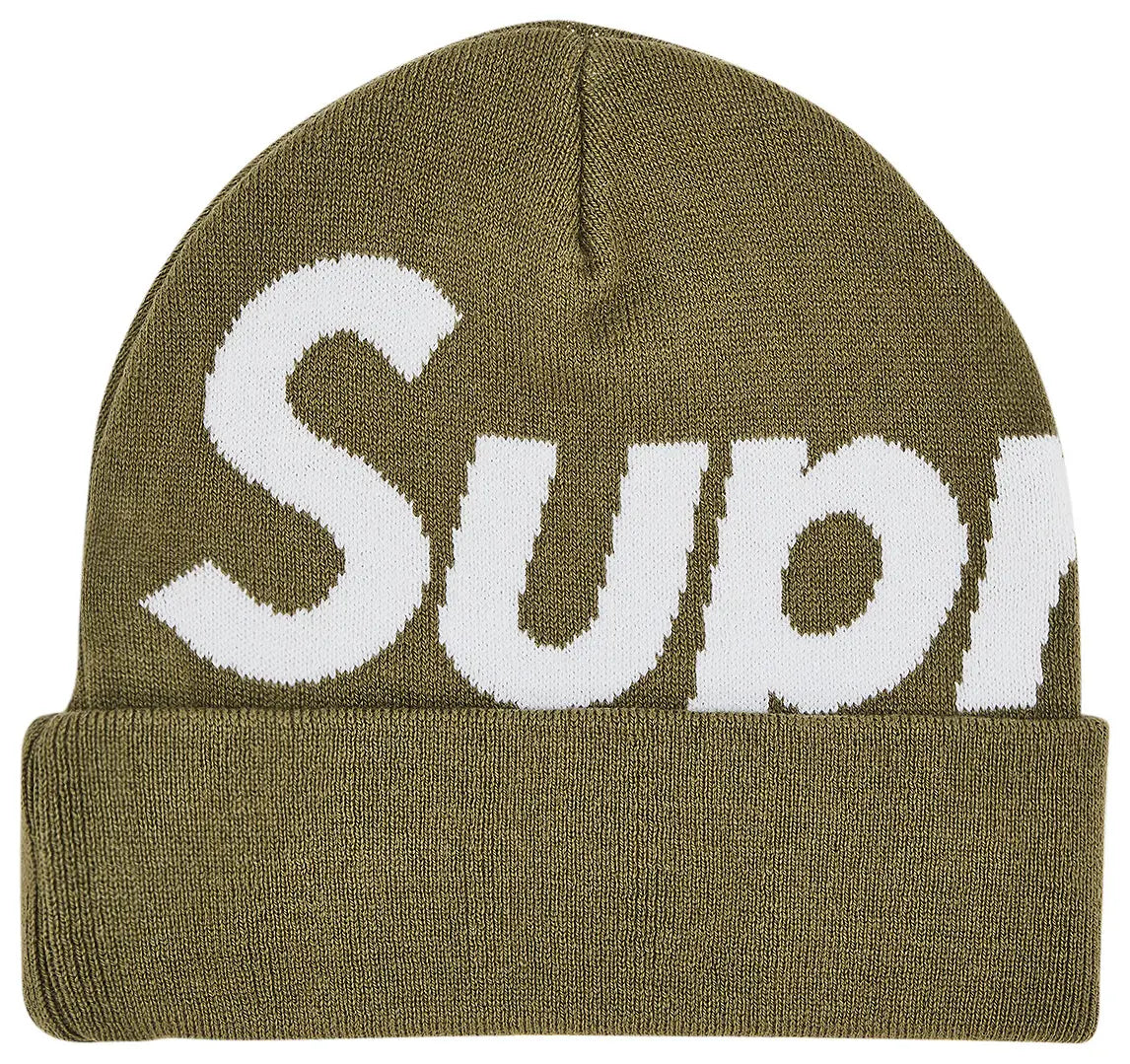 Supreme Big Logo Beanie (FW24) Olive (CJ)