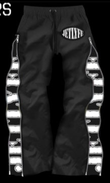 JETLYFE- Nylon Breakaway Joggers Black/White