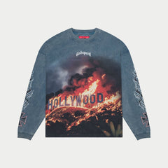 GODSPEED - Hollywood Inferno LS T-shirt (Blue Wash)