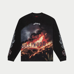 GODSPEED - Hollywood Inferno LS T-shirt (Black Wash)