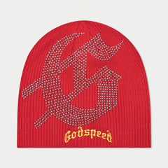 GOD SPEED - STUDDED Beanie (RED YELLOW)