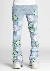 GUAPI - Vintage Flowers Denim - BLUE