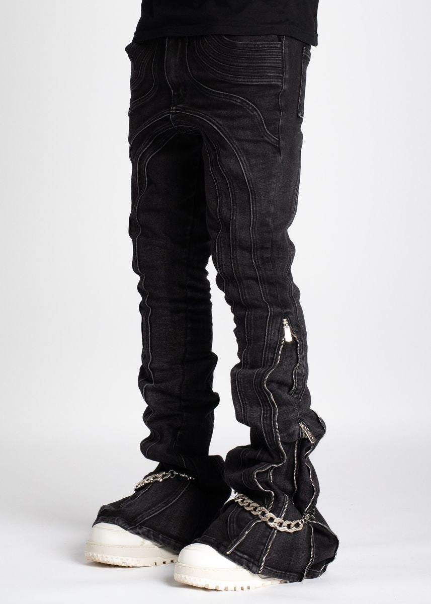 GUAPI - Iron Grey Chain Denim