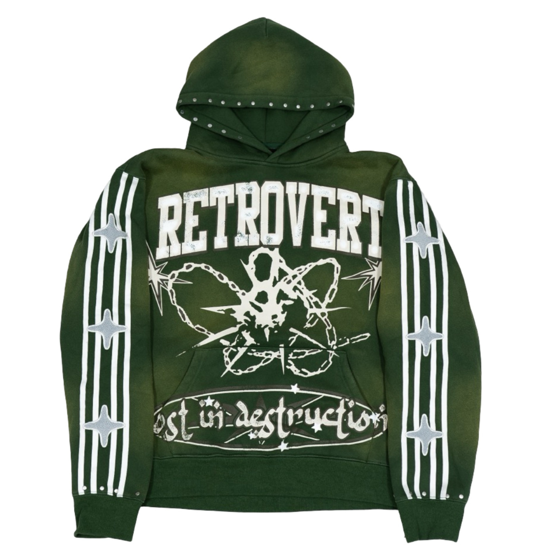 RETROVERT - DESTRUCTION HOODIE GREEN