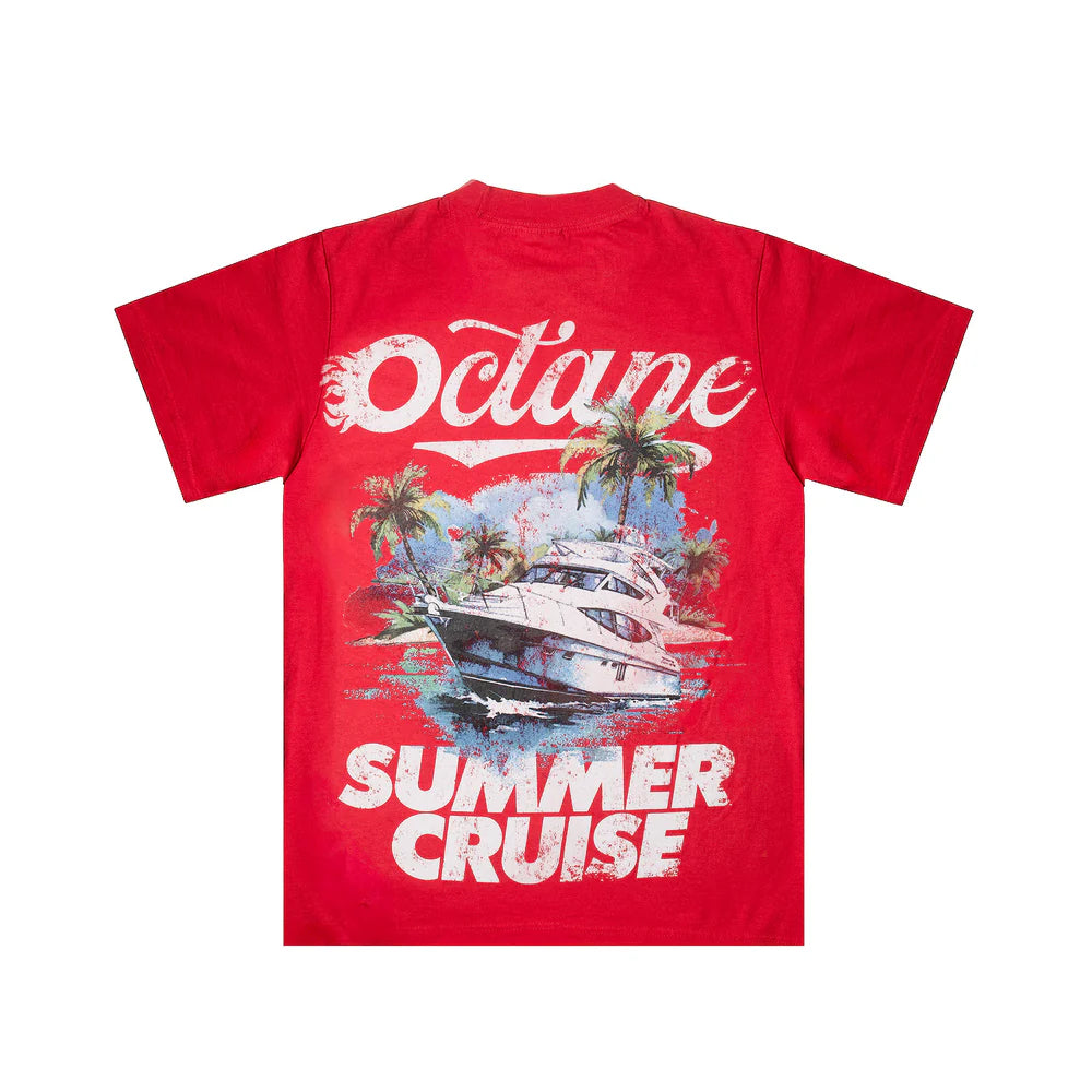 OCTANE “SUMMER CRUISE” T-SHIRT (CHERRY RED)