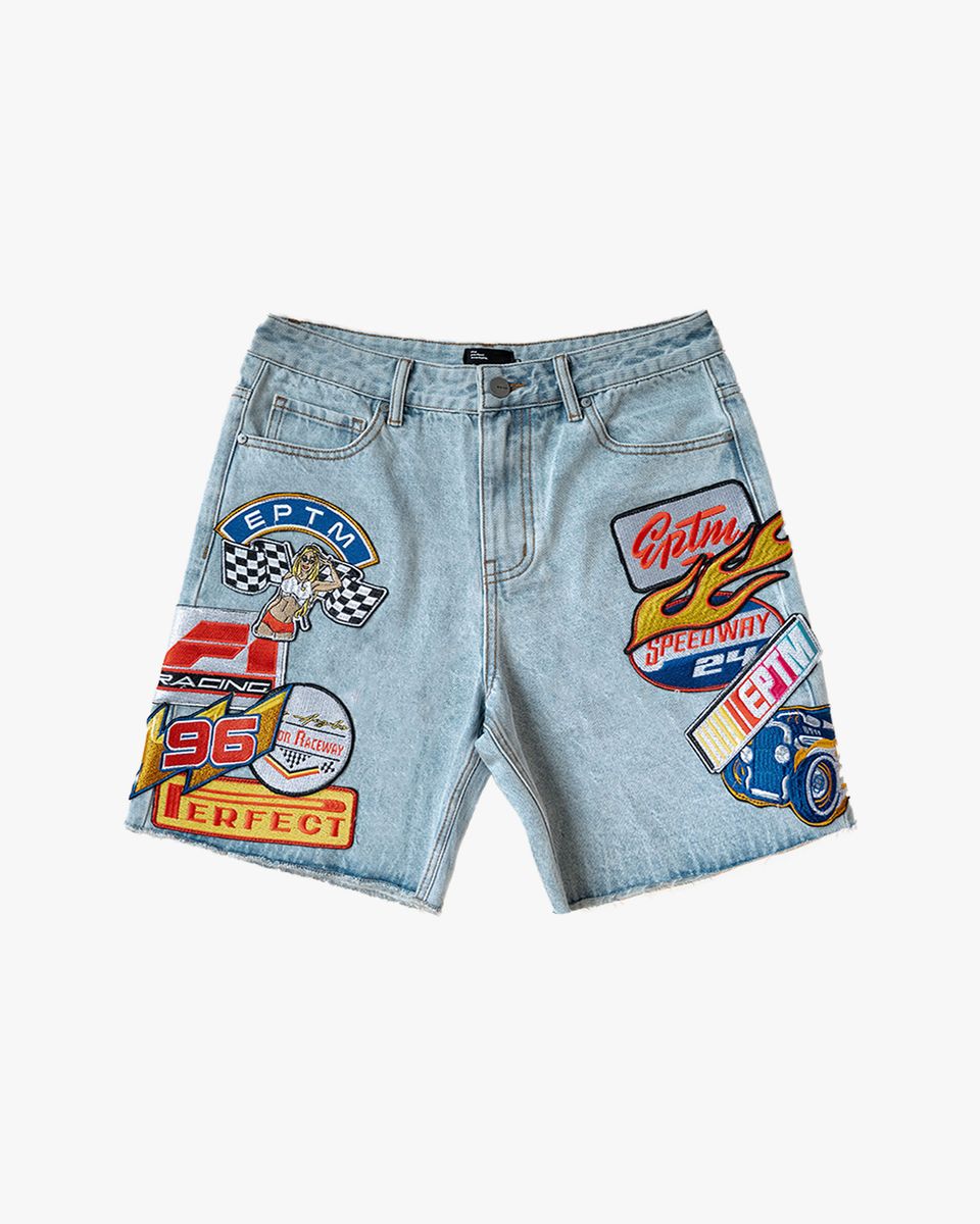 EPTM - RACER SHORTS - LIGHT WASH