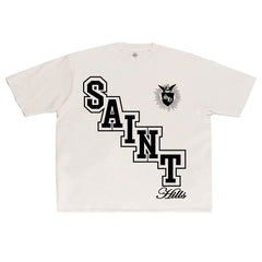 SH - COLLEGE CREST T-SHIRT - WHITE