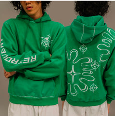 RETROVERT - SUEDE REBIRTH HOODIE - GREEN