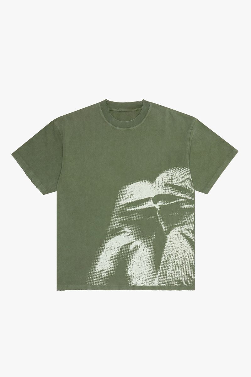 VALABASAS - FORMULA" VINTAGE OLIVE TEE