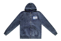 OCTANE SPARK PLUG ZIP UP HOODIE(DENIM WASH)