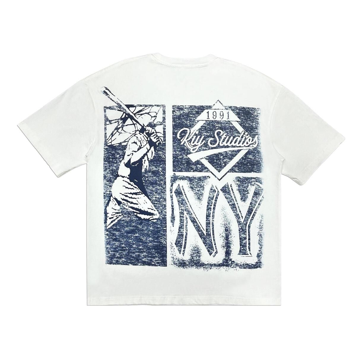 KIY STUDIOS "Kiy Studios "BATTER'S EYE" T-Shirt White