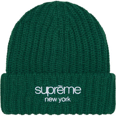 Supreme Classic Logo Chunky Ribbed Beanie (FW24) Dark Green (CJ)