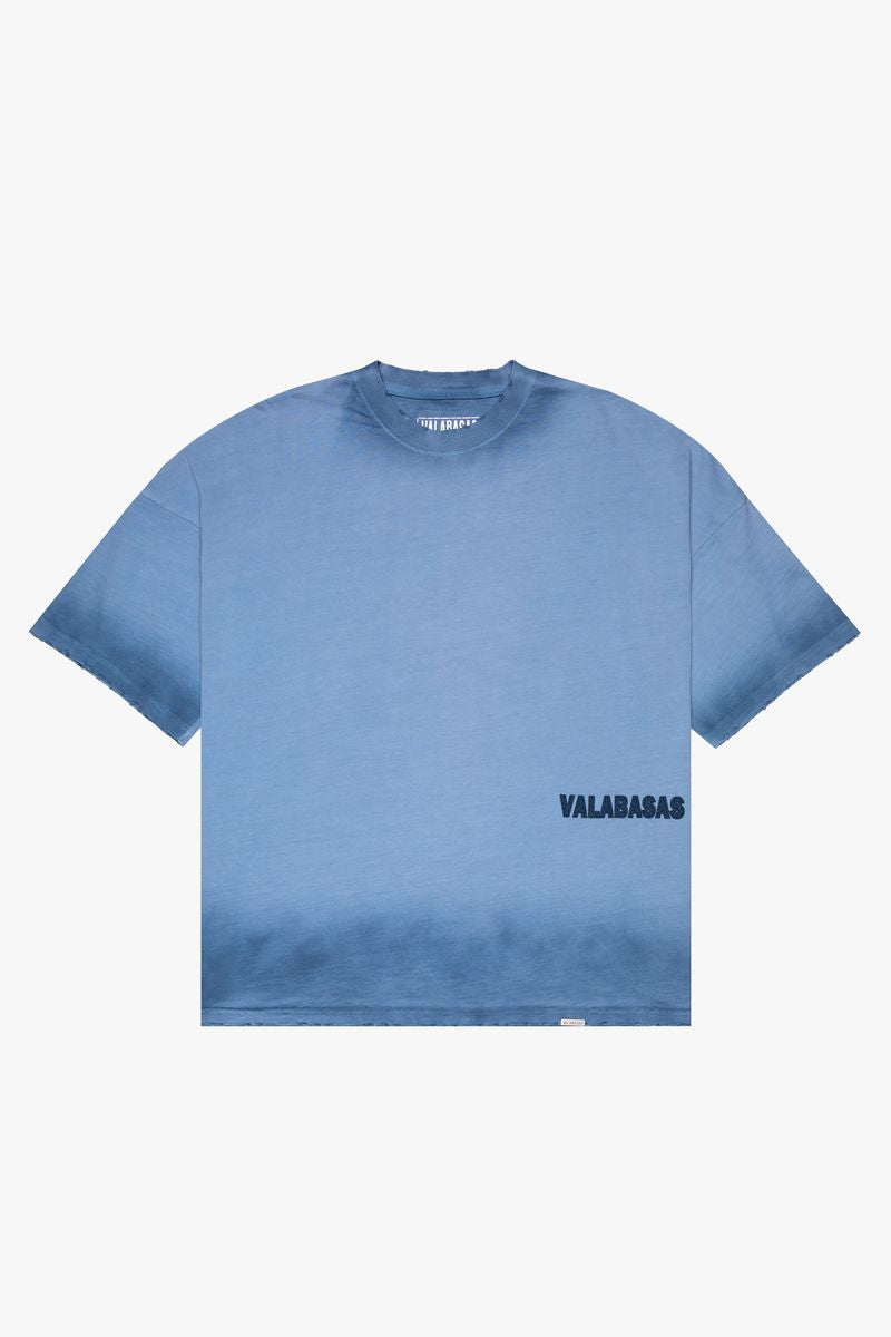 VALABASAS -VANGUARD" GRAY BLUE OVERSIZED TEE
