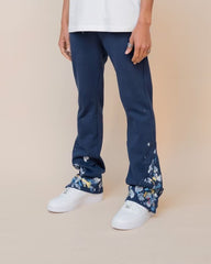 EPTM - PAINT SNAP FLARED PANTS - NAVY