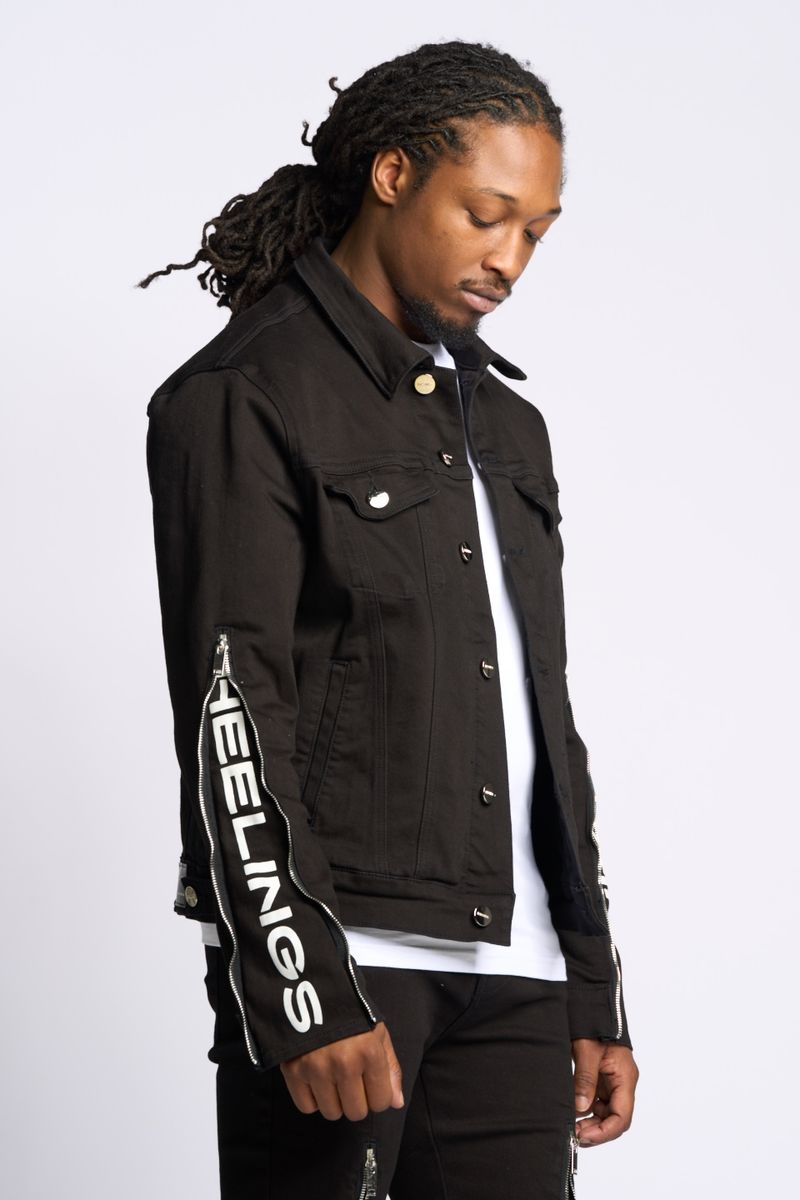 PHEELINGS - METAMORPHOSIS" DENIM JACKET - BLACK