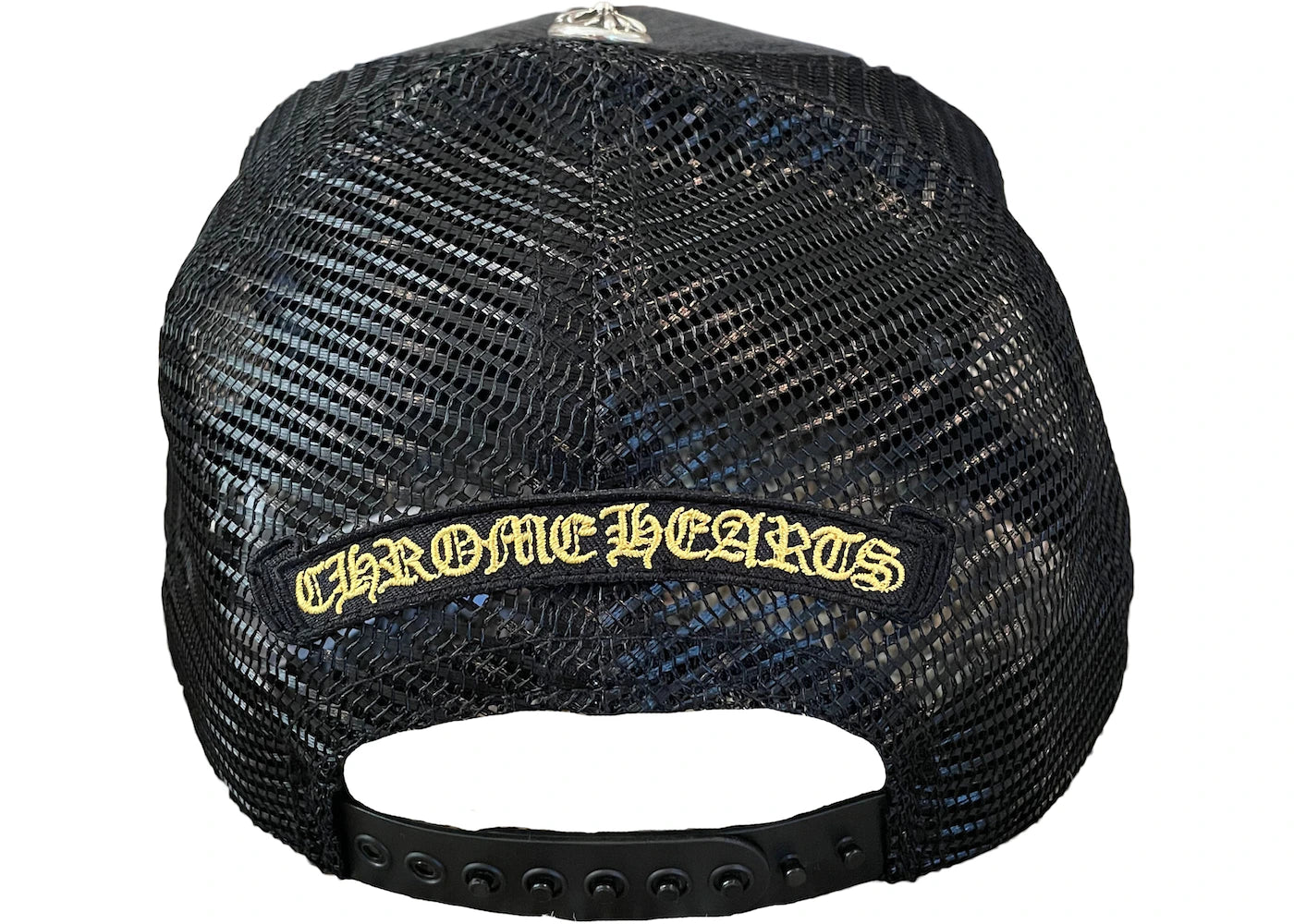 Chrome Hearts CH Hollywood Corduroy Trucker Hat Black/Gold (JW)