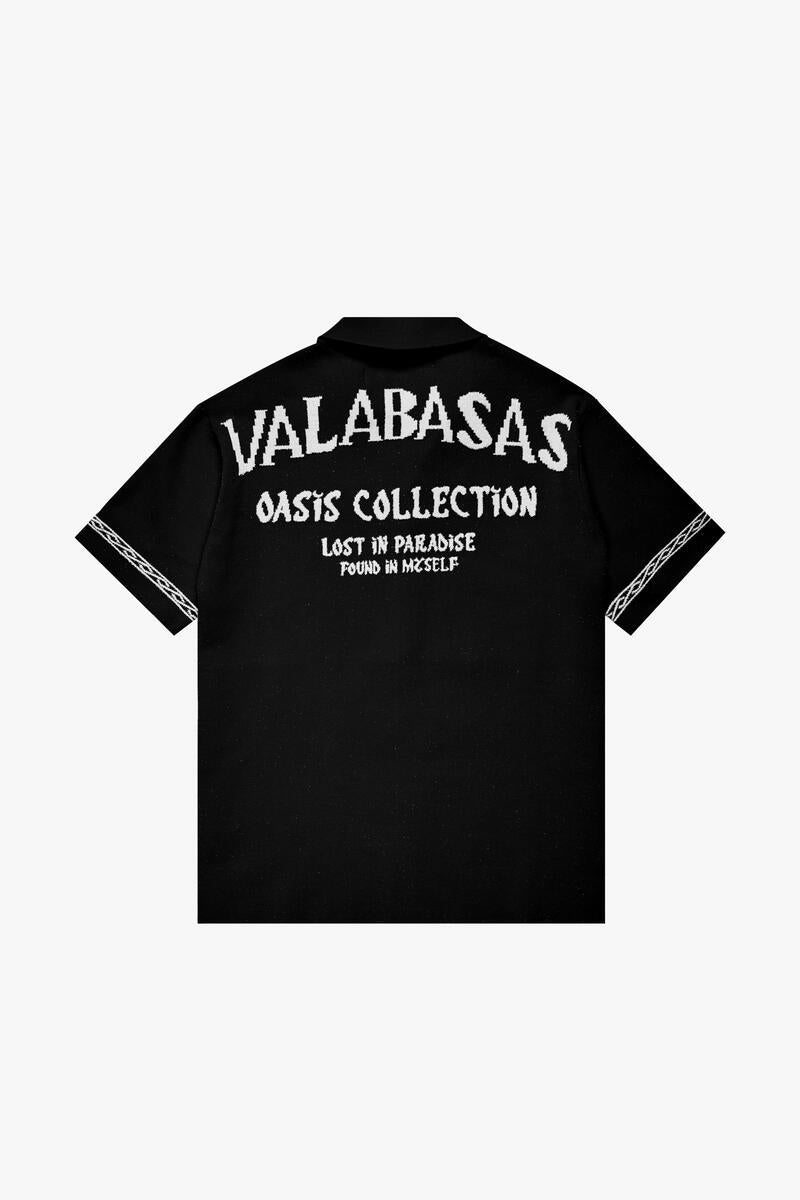 VALABASAS - OASIS" BLACK BUTTON-DOWN