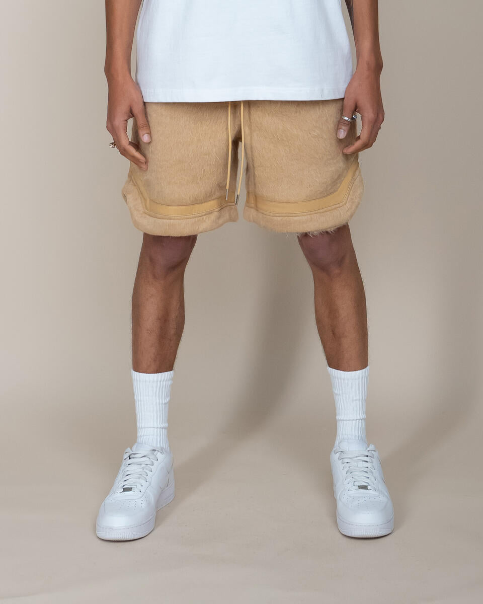 EPTM - MOHAIR SHORTS - KHAKI CHARCOAL