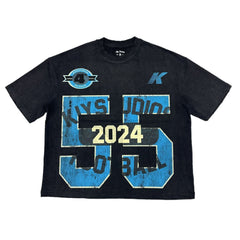 KIY STUDIOS "Carolina "SCRIMMAGE 55" Black T-Shirt