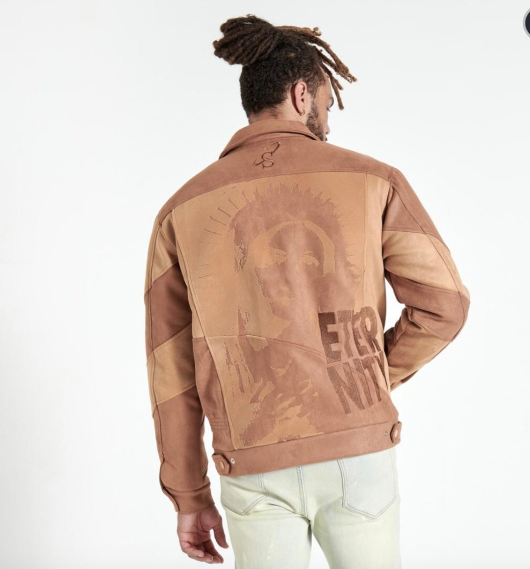 SUGAR HILL - "DEVOUT" SUEDE JACKET - BROWN