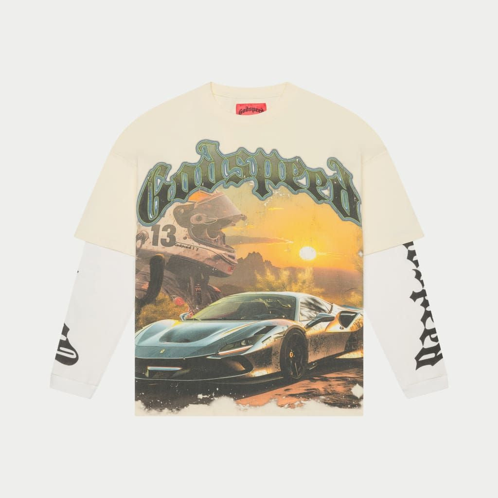 GODSPEED - Sunset Drift Layered T-Shirt (Bone)