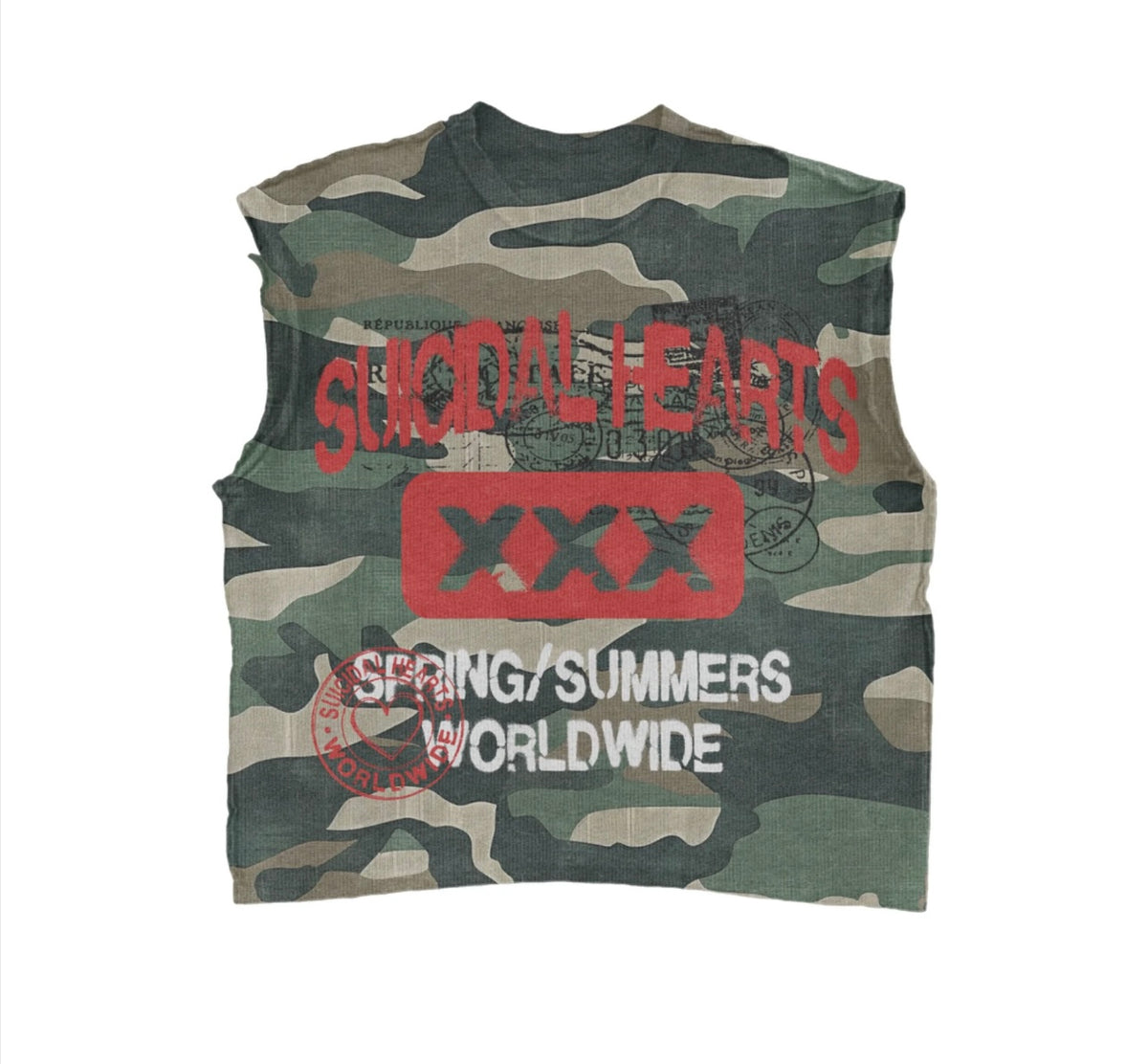 SUICIDAL HEARTS - Camo Sleeveless Tee