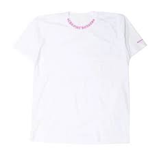 Chrome Hearts Neck Letters Logo T-shirt White/Purple (KV)
