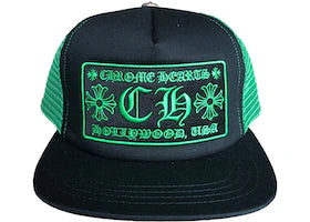 Chrome Hearts CH Hollywood Trucker Hat Black/Green (JW)