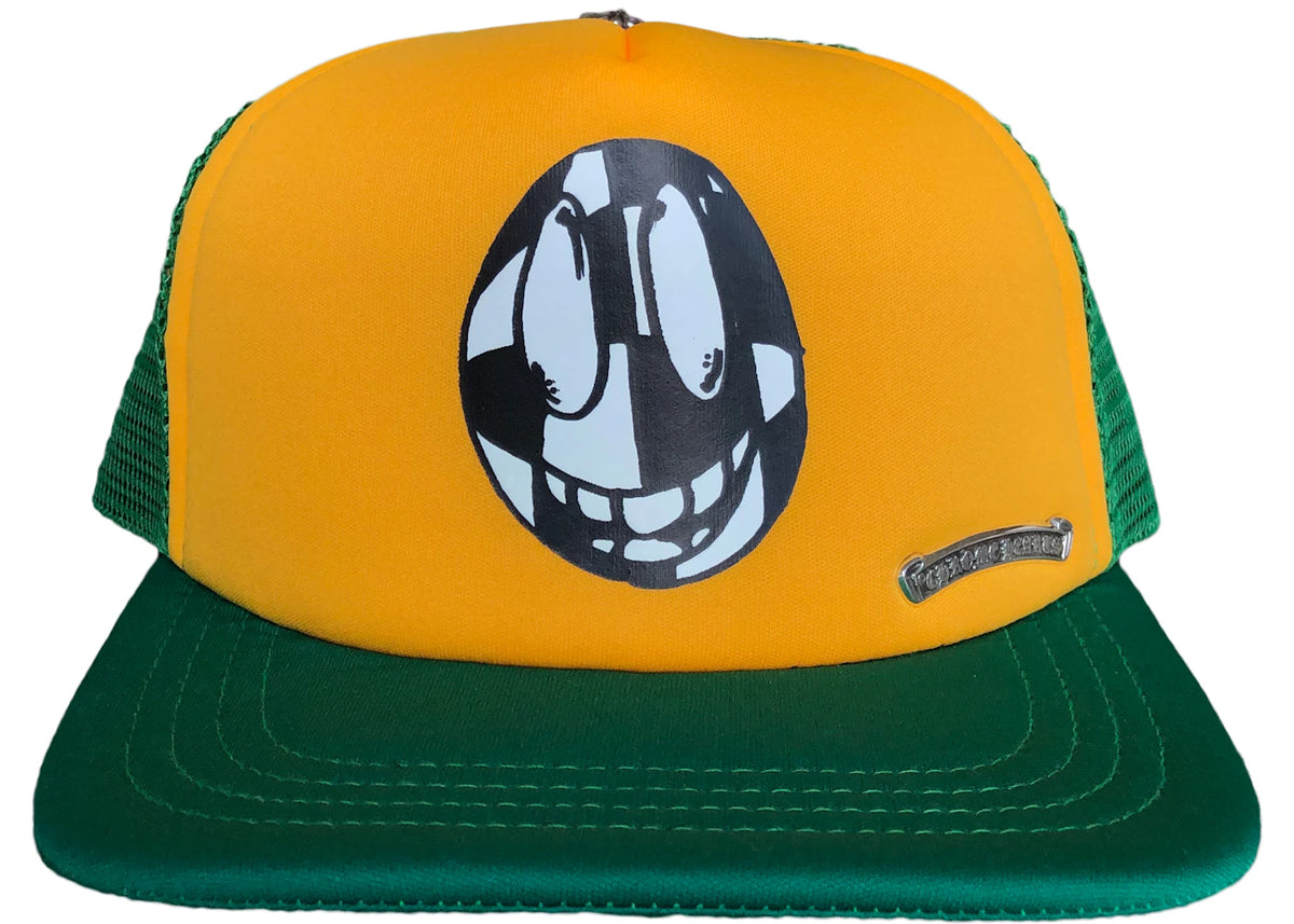 Chrome Hearts Matty Boy Sex Records Smiley Trucker Hat Green/Yellow (JW)