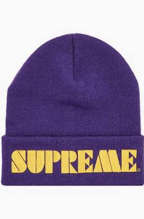 Supreme Stencil Beanie Purple (CJ)