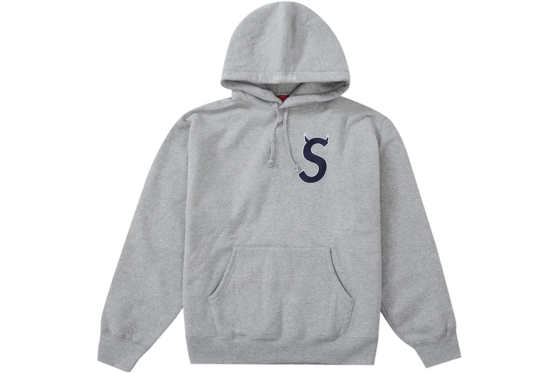 Supreme S Logo Hooded Sweatshirt (FW22) Heather Grey (KH)