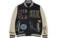 Travis Scott Cactus Jack For Fragment Manifest Letterman Jacket Brown/Cream (KH)