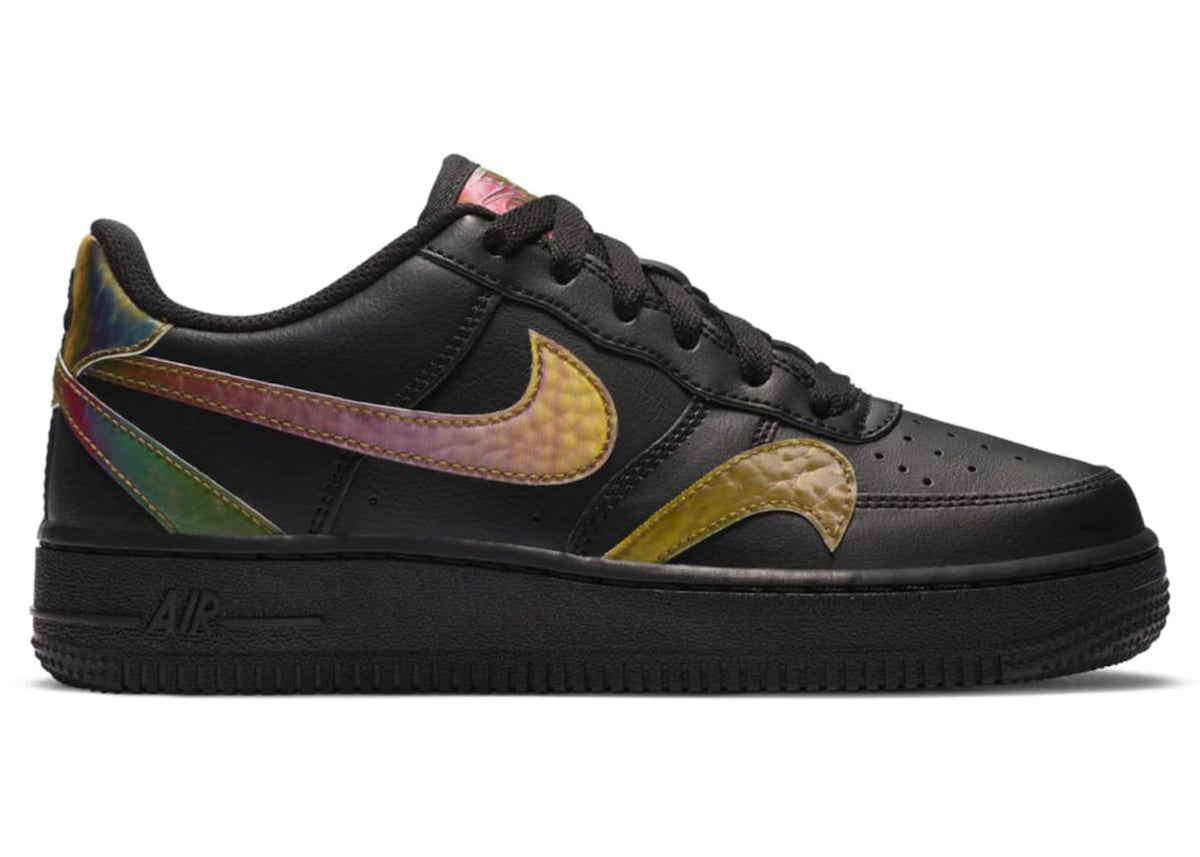 Nike Air Force 1 Low LV8 Misplaced Swooshes Black Multi (GS)