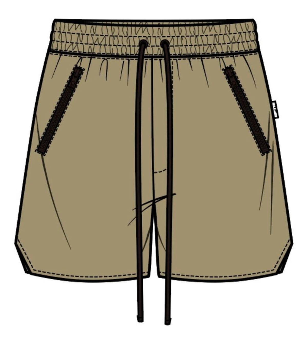 EPTM - RUNNER SHORTS - KHAKI