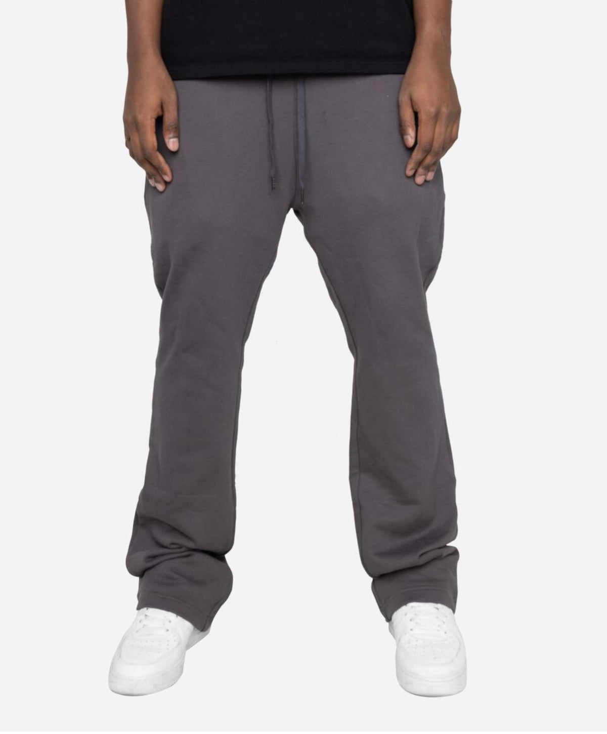 EPTM - FRENCH TERRY FLARE PANTS - CHARCOAL