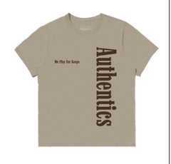 AUTHENTICS - SIDE LOGO TEE - MUSHROOM