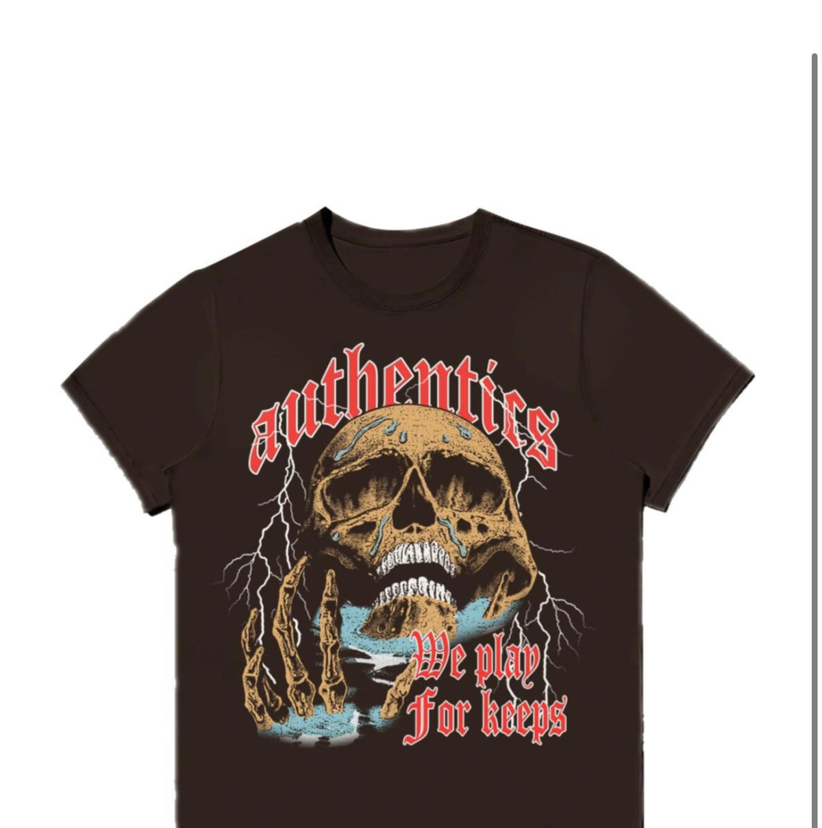 AUTHENTICS - DROWNING SKULL TEE - BLACK