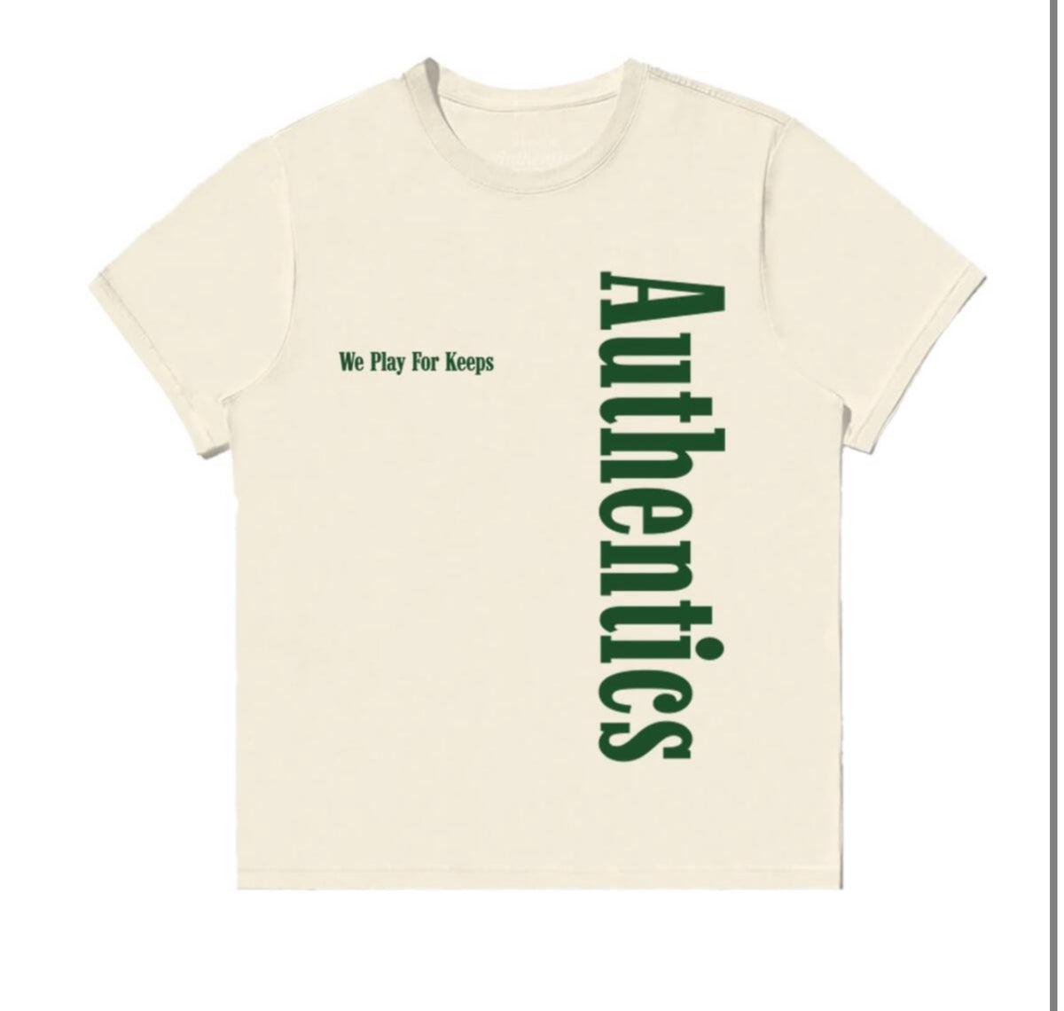 AUTHENTICS - SIDE LOGO TEE - CREAM