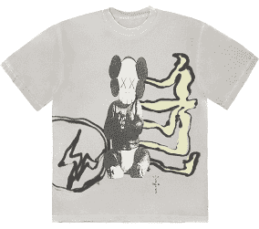 Travis Scott Cactus Jack + Kaws For Fragment Tee Aged Yellow (RR)